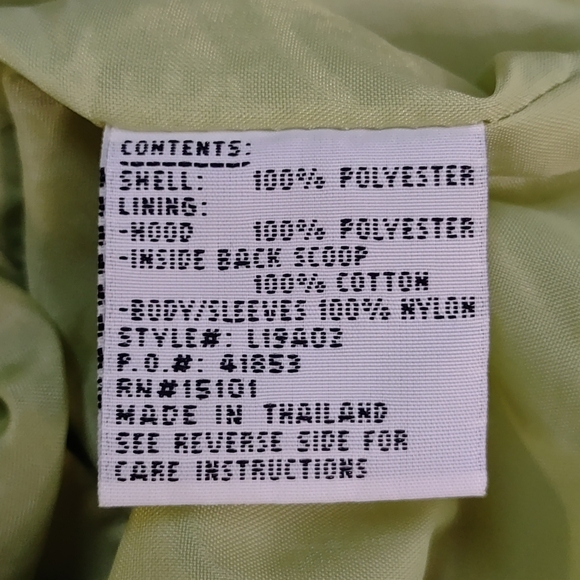 London Fog Women's Green Hooded Jacket Coat Sz Medium 10-12 - Picture 9 of 9